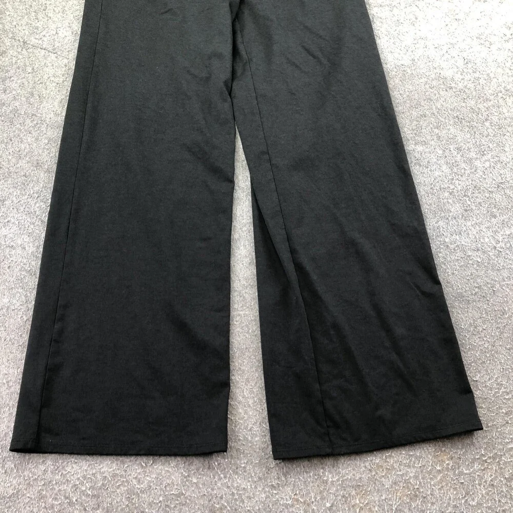 Vuori Sweatpants Womens Medium Black Jersey Wide Leg Pockets Lounge - Picture 2 of 10